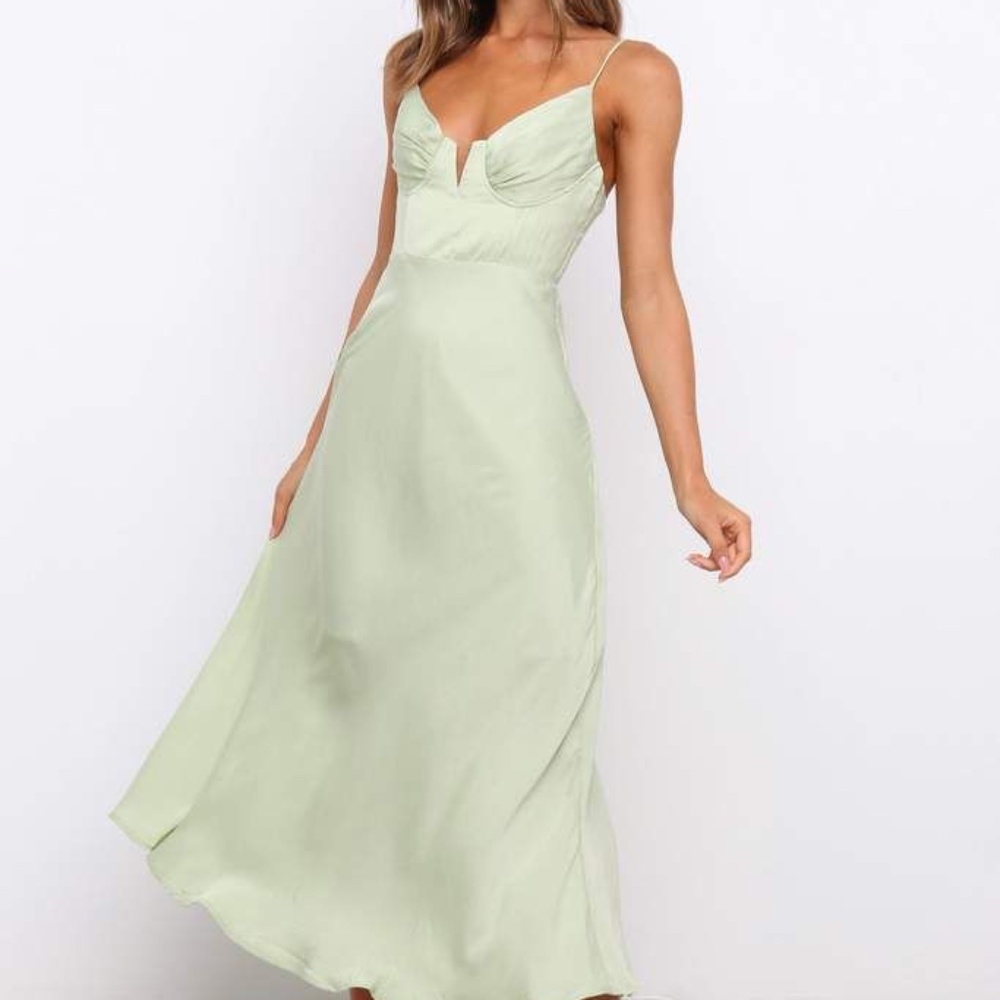 Petal & Pup Sage Green Maxi Dress